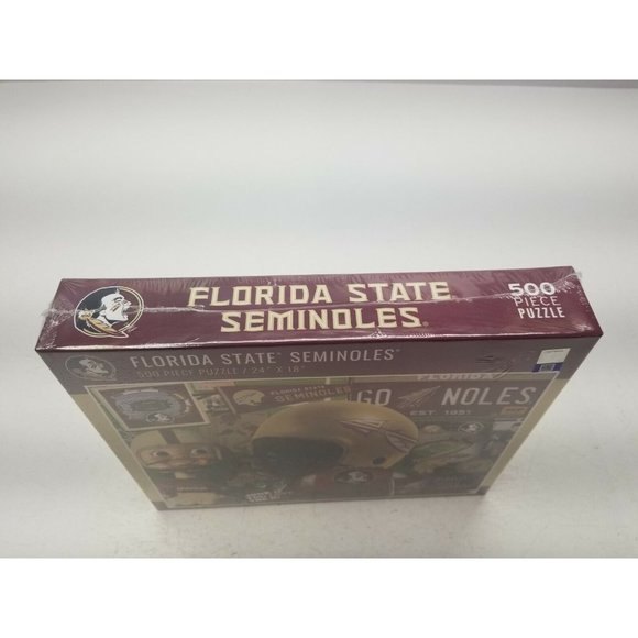 Florida Seminoles 500 Piece Puzzle 24"x18" Fear The Spear Nole Helmet Stadium A4 - Picture 8 of 10